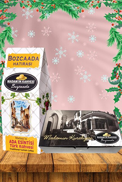 Madamın Kahvesi Ada Esintisi Aromalı Türk Kahvesi & El Yapımı Bademli Kurabiy...