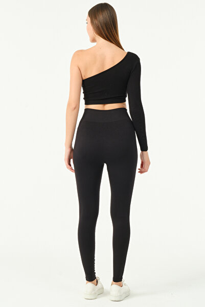 FOREVER MORE Luna Side Striped High Waist Seamless Leggings with Recovery Effect