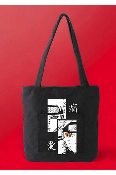 LİASSHOES Λευκή τσάντα anime με στάμπα για κορίτσια με μεσαίο ώμο
