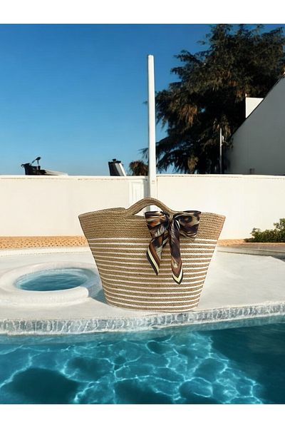 ATELIER Beach Bag, Straw Bag, Handbag, Daily Bag, Designer Bag