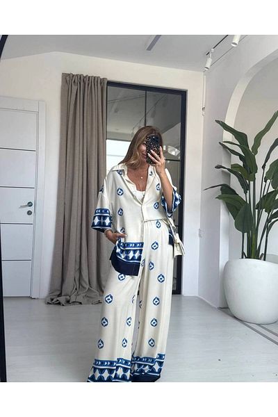 Lady Pixie Women's Ethnic Patterned Double Suit