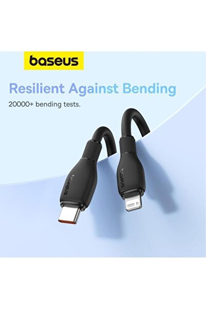 Baseus Pudding Serisi Type-C to Lightning iP Kablosu 20W Hızlı Şarj 1,2m iPhone 14 13 12 11 X uyumlu