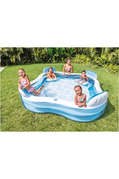 Intex Inflatable Pool with Cup Holders - 229 x 229 x 66 cm