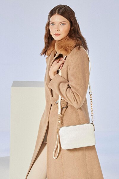 Zühre Monogram Patterned White Handbag ZH0033