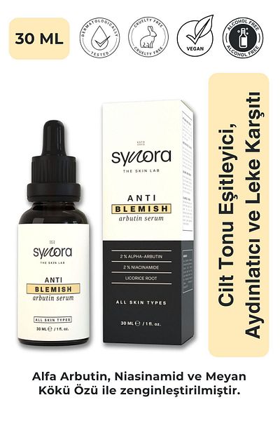 Synora Arbutin Serum - Skin Tone Equalizer, Brightening and Anti-Blemish