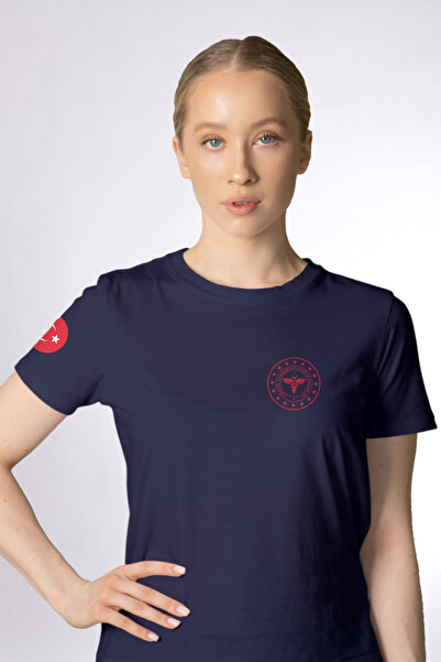 Pratik Medikal Unisex okrugla kragna Zdravstvena majica 112