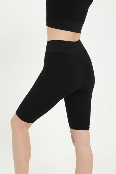 FOREVER MORE Seamless Ribbed Biker Tights