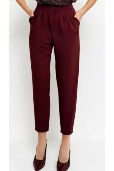 THIFF GYMWEAR Double Buttoned Carrot Model Ankle Length Women's Fabric Pants