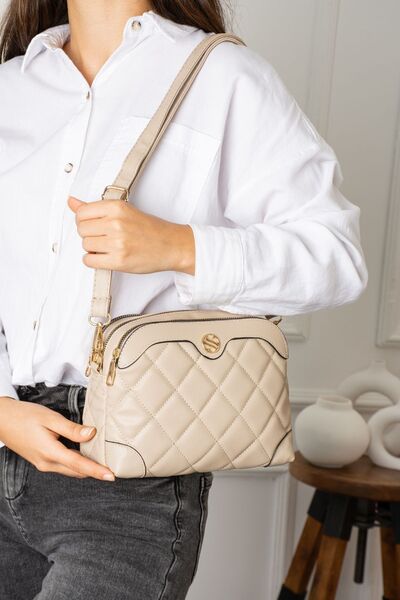 Sanmorris Geantă de umăr cu 4 compartimente și geantă Crossbody pentru femei