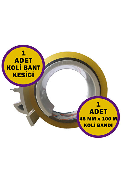 X-Lite 1 Adet 45 mm X 100 m Koli Bandı + 1 Adet Koli Bandı Kesici