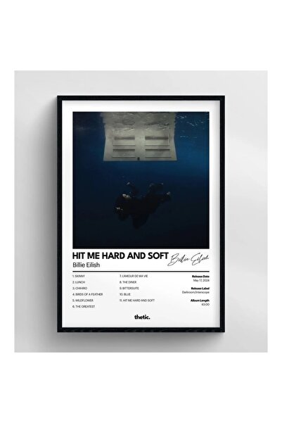 Thetic Poster PREMIUM Spotify pentru colecția de albume Billie Eilish Hit Me Hard And Soft