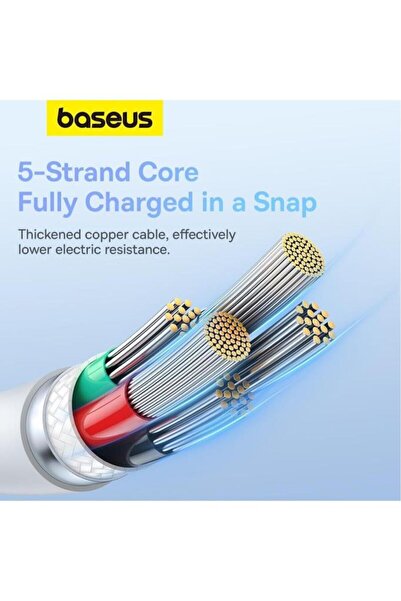 Baseus Pudding Serisi Type-C to Lightning iP Kablosu 20W Hızlı Şarj 1,2m iPhone 14 13 12 11 X uyumlu