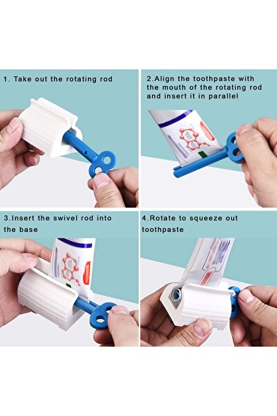 ARVALE 1 Adet Pratik Çevirmeli Diş Macunu Krem Paket Sıkma Sıyırma Aparatı Her Eve Lazım