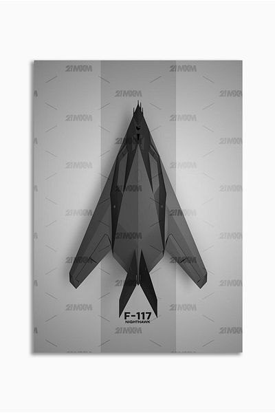 21mxm Frameless Wall Poster, Fighter Jet Top View, Aviation Art, Canvas, 2025 Aviation Collection
