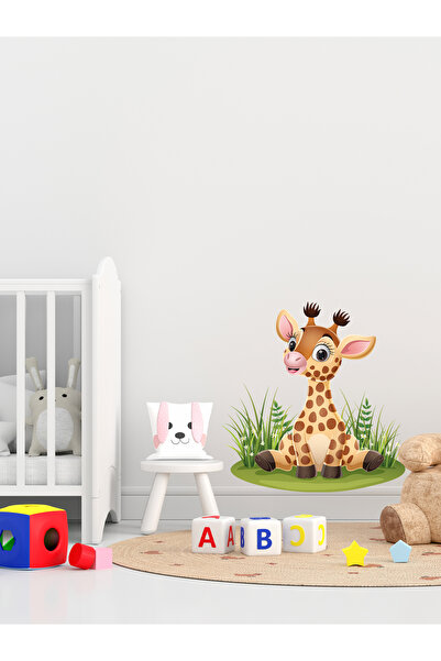 Kid's Room Cheerful Giraffe Glass, wall, cabinet Sticker