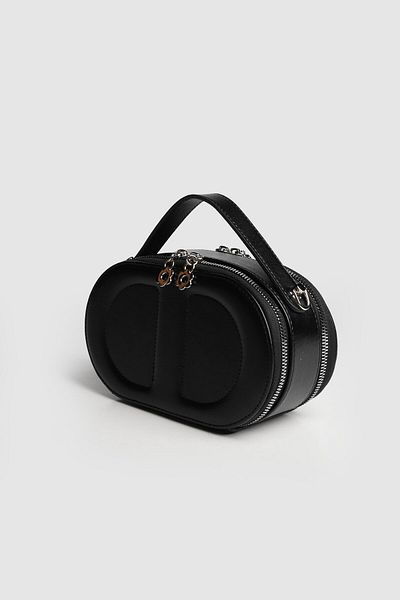 La La'Graccio Paris La'Graccio Paris Geantă de mână și crossbody cu două compartimente Marino pentru femei, neagră