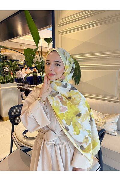 Mira İpek Retro Patterned Cotton Shawl Romantic Series