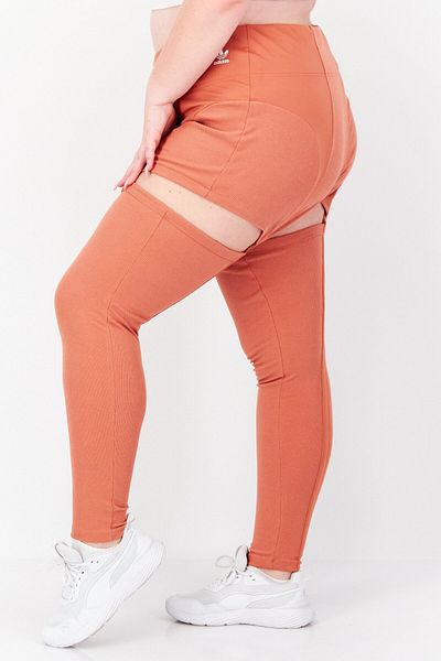 Adidas Originals Women Plus Size Ribbed Training Leggings, Dusty Pink