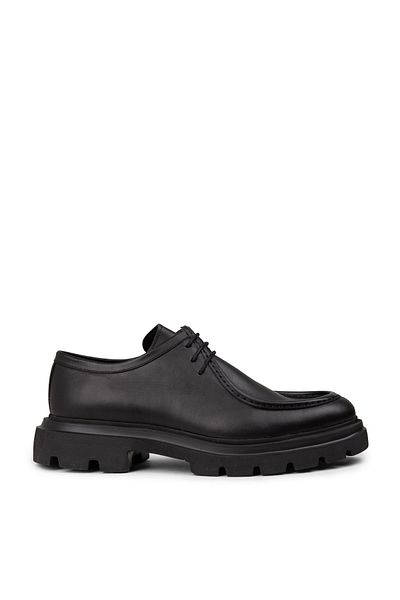 Deery Men's Genuine Leather Black Casual Shoes
