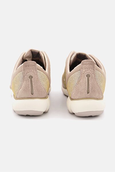 Geox Women Slip On Suede Casual Shoes, Silver