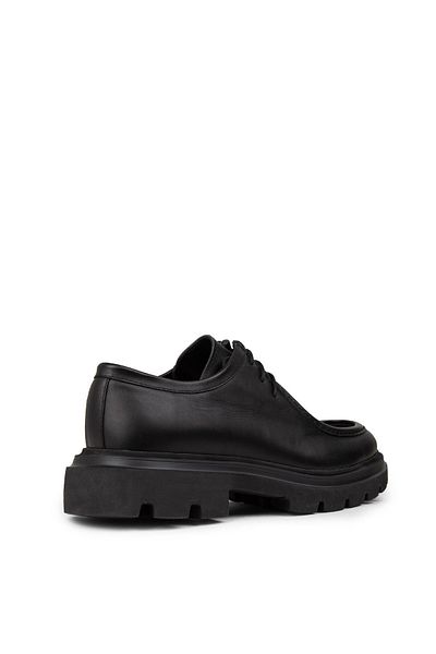 Deery Men's Genuine Leather Black Casual Shoes