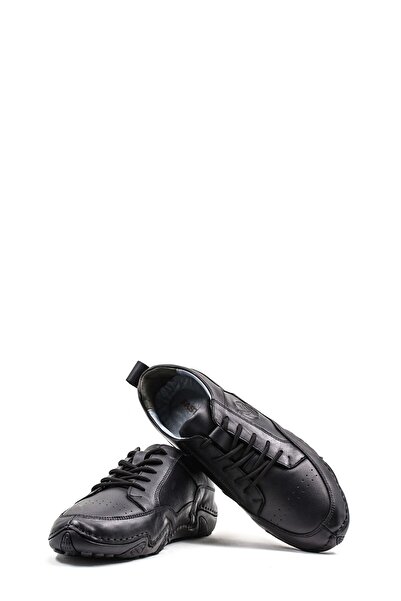 Ayakkabıhane Pantofi sport casual pentru bărbați, din piele naturală, neagră,...