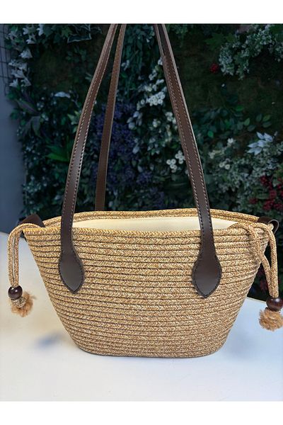 MaVaux Чанта за през рамо Miami Wicker Look със специална дръжка и вътрешна подплата