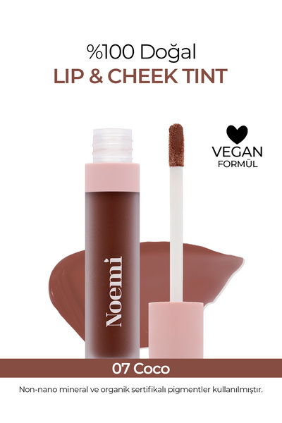 Noemi %100 Doğal Lip & Cheek / Tint - Besleyici Özellik - 07 Coco