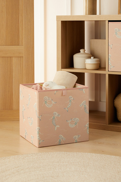 Ocean Home Textile Deniz Kızı Çocuk Odası Oyuncak Düzenleyici Saklama Kutusu ...