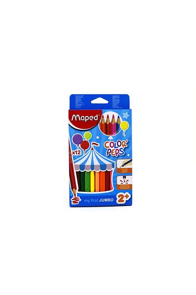 Maped 834010 12 Colors Jumbo Crayons