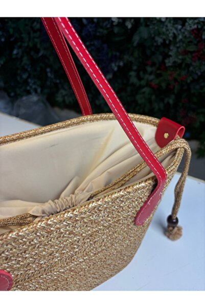 MaVaux Miami Straw Look Special Handle Inner Lined Shoulder Bag