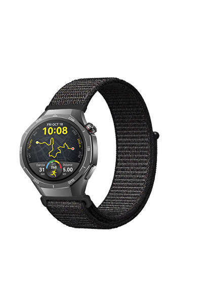 KRETON Huawei Watch GT5 PRO (46mm)  Uyumlu Spor Kumaş Desenli Cırt Cırtlı Kor...