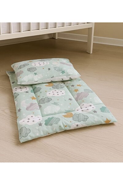 Bebek Özel وسادة فتح سرير الأطفال من القطن بارك ووسادة الطفل/الطفل نجمة الهلال الأخضر