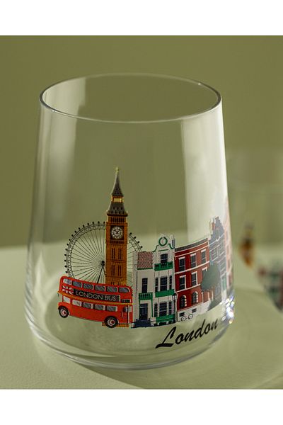 Madame Coco London City Set of 2 Water Glasses - Transparent