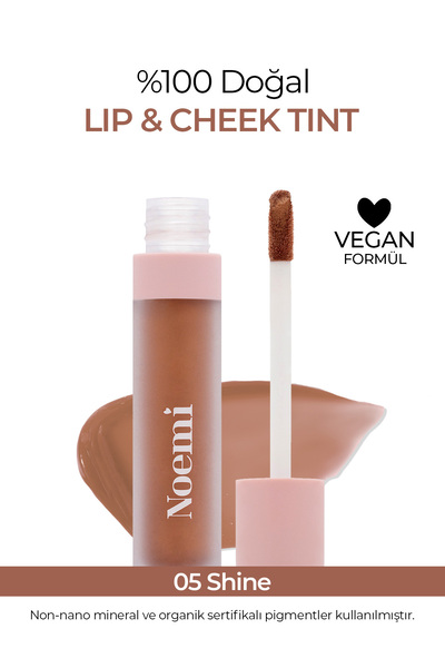 Noemi Lip & Cheek / Tint - Besleyici Özellik - 05 Shine / Aydınlatıcı - Renkl...