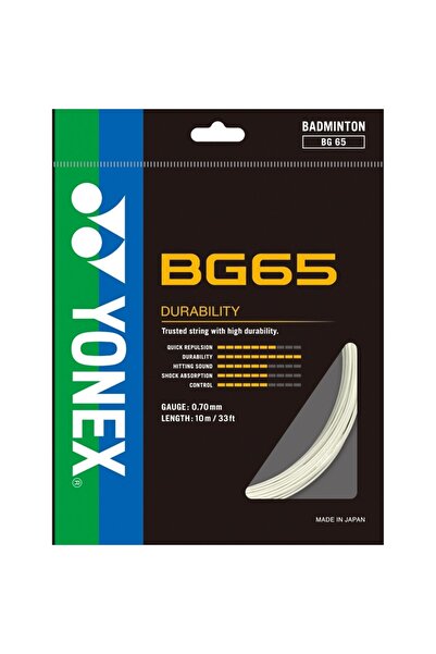 YONEX Bg 65 Badminton Kordajı 0.70 mm / 10m - Amber Beyaz