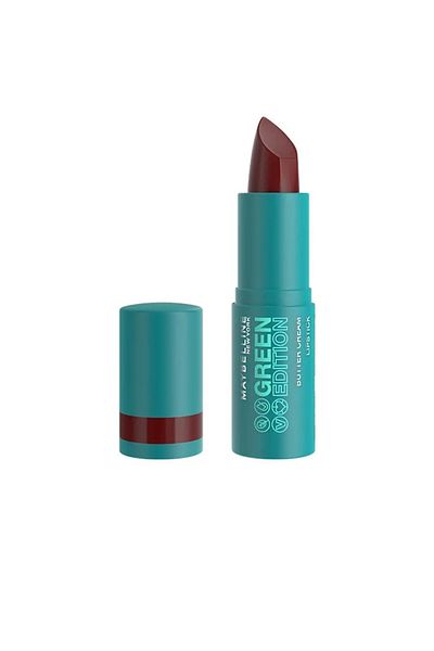 Maybelline New York Ruj cremos si hidratant cu finisaj catifelat, Green Edition, 001 ecliptic, 10 g