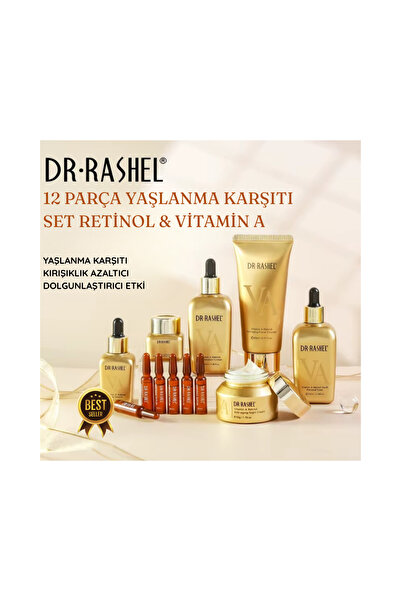 DR.RASHEL 12 Parça Profesyonel Retinol & Vitamin A Yaşlanma Karşıtı Cilt Bakı...