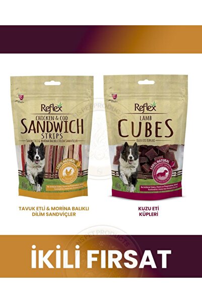 Reflex Köpek Ödül Maması 2 Lezzet 2x80gr (Strıps-Cubes)