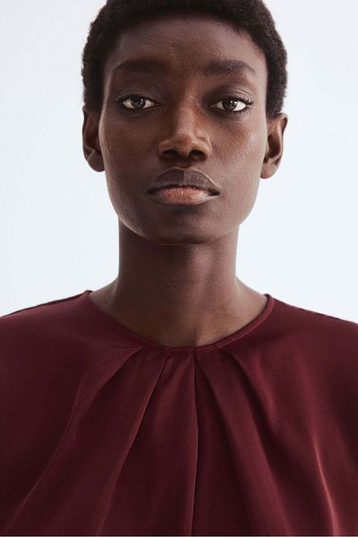 H&M Pleat-front Blouse