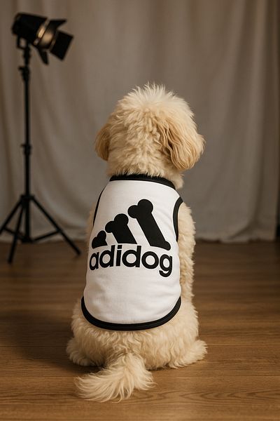 Monopetz New Season Polar Cat and Dog Outfit - White Adidog - Size Xl