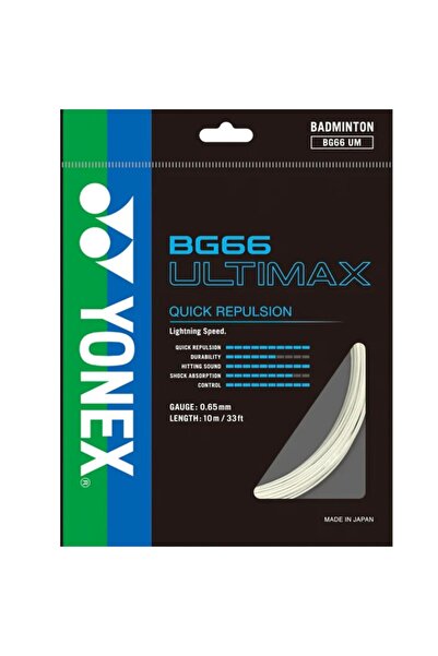 YONEX BG 66 Ultimax Badminton Kordajı 0.65 mm / 10 M - Beyaz