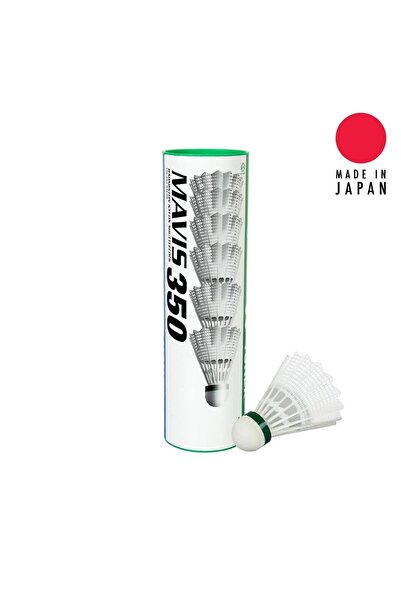 Genel Markalar Mavis 350 (6'lı) Beyaz Badminton Topu - Yeşil Bant