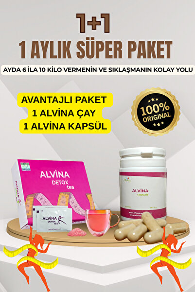 ALVİNA DETOKS Alvina 1 Kapsül 1 Çay Süper Paket