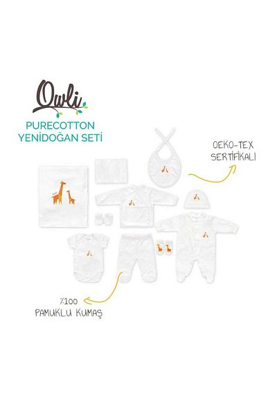 Owli Purecotton Newborn Set - 10 Pieces Lil Giraffe