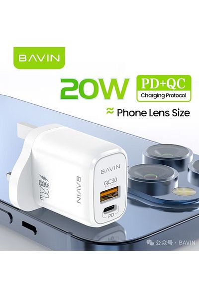 Bavin Home Charger Fast Charging Usb Qc3.0 And Type C 20w