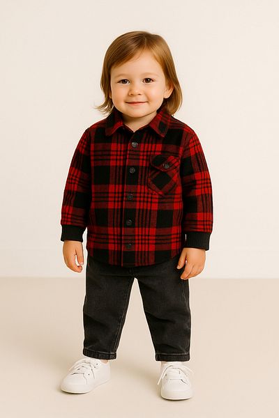 rg kidsstore Jaglon Detailed Baby Lumberjack Shirt