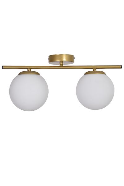 Modavize Nika Modern Living Room - White Antique Glass 2-Piece Chandelier - Kitchen and Bedroom