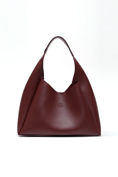SHAKA Claret Red SHK19 Kunstleder, Snap Closure, Einzelfach, Make-up-Tasche mit Reißverschluss, Hand-, Arm- und Schultertasche
