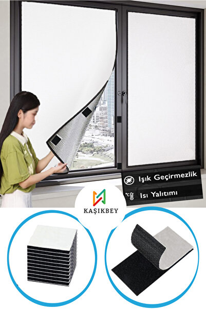 KAŞIKBEY Katlanır Cam Balkon Perdesi  Işık Isı Geçirmez Güneşlik Perde Ofis O...